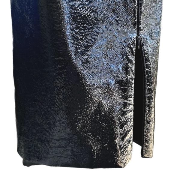 Hilary Radley for Katherine Barclay Vegan Patent Leather Pencil Skirt - Picture 3 of 3